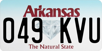 AR license plate 049KVU
