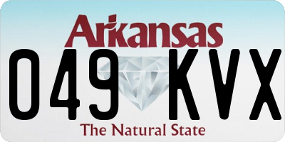 AR license plate 049KVX