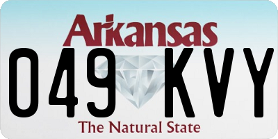 AR license plate 049KVY