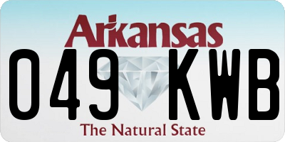 AR license plate 049KWB