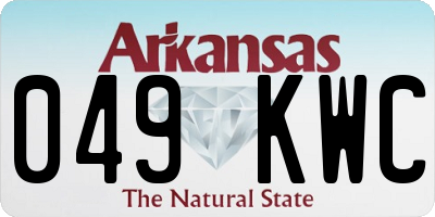 AR license plate 049KWC