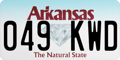 AR license plate 049KWD