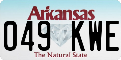 AR license plate 049KWE