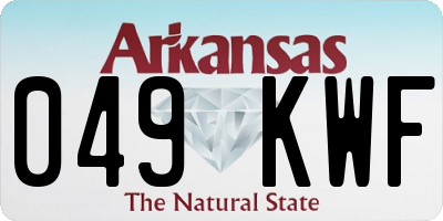 AR license plate 049KWF