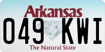 AR license plate 049KWI