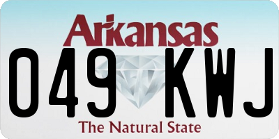 AR license plate 049KWJ
