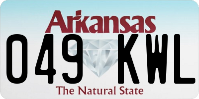 AR license plate 049KWL