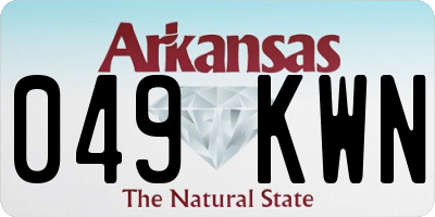 AR license plate 049KWN