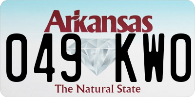 AR license plate 049KWO