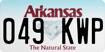 AR license plate 049KWP