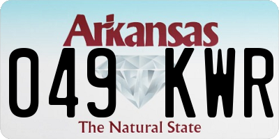 AR license plate 049KWR