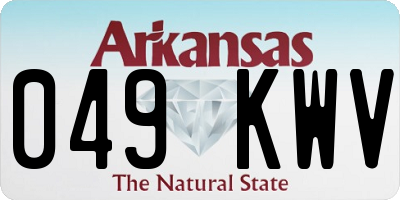 AR license plate 049KWV
