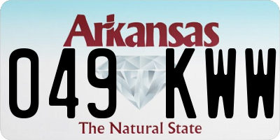 AR license plate 049KWW