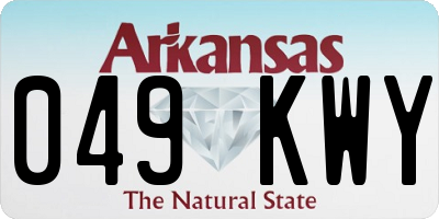 AR license plate 049KWY