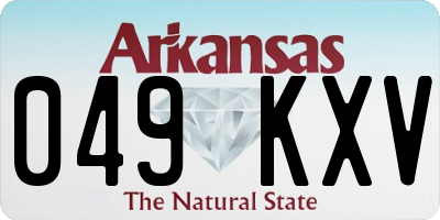 AR license plate 049KXV