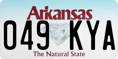 AR license plate 049KYA
