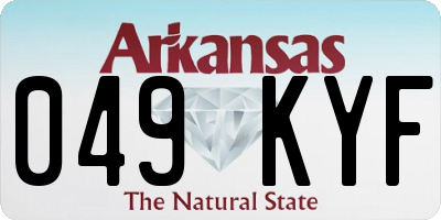 AR license plate 049KYF