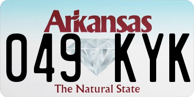 AR license plate 049KYK