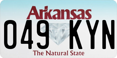 AR license plate 049KYN