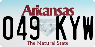 AR license plate 049KYW