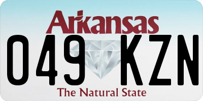 AR license plate 049KZN