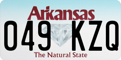 AR license plate 049KZQ