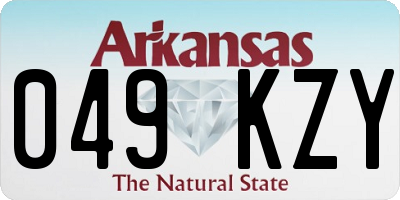 AR license plate 049KZY