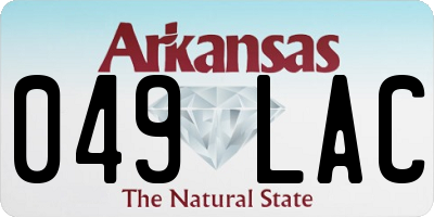 AR license plate 049LAC