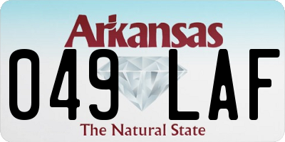 AR license plate 049LAF