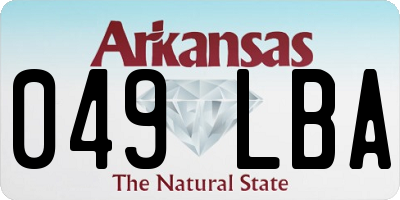 AR license plate 049LBA