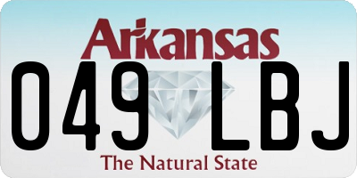 AR license plate 049LBJ