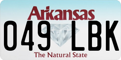 AR license plate 049LBK