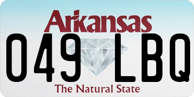 AR license plate 049LBQ