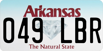 AR license plate 049LBR
