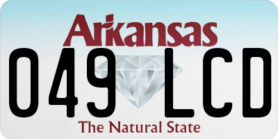AR license plate 049LCD