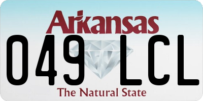 AR license plate 049LCL