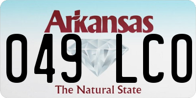 AR license plate 049LCO