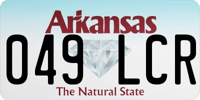 AR license plate 049LCR