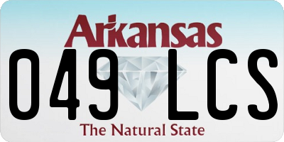 AR license plate 049LCS