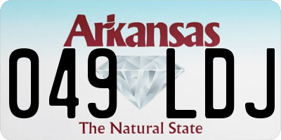 AR license plate 049LDJ
