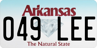 AR license plate 049LEE