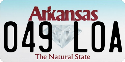 AR license plate 049LOA