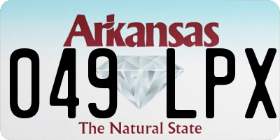 AR license plate 049LPX