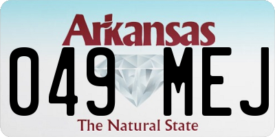 AR license plate 049MEJ
