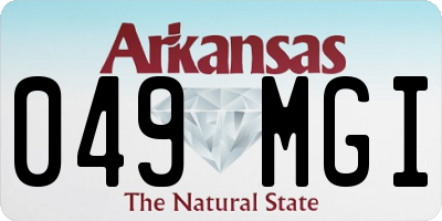 AR license plate 049MGI
