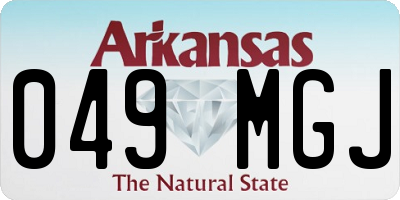 AR license plate 049MGJ