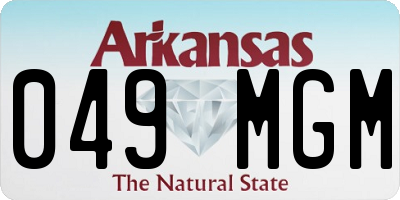AR license plate 049MGM