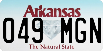 AR license plate 049MGN