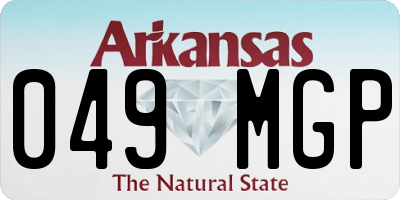 AR license plate 049MGP