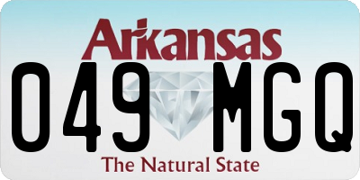 AR license plate 049MGQ